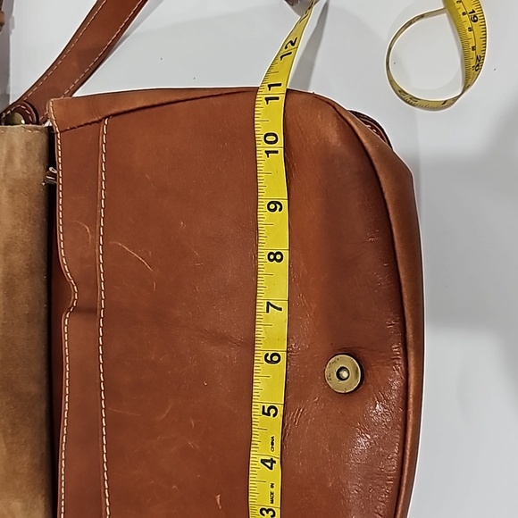 Patricia Nash London saddle, vegetable tan crossbody purse handbag spacious - Picture 10 of 13
